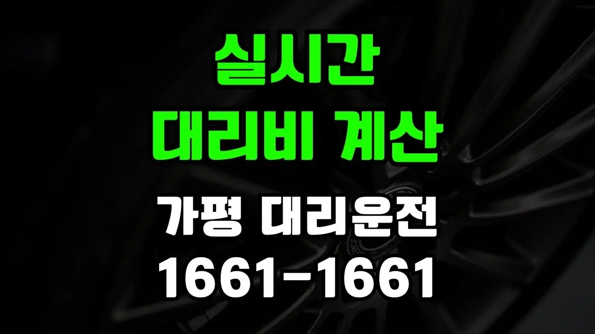 가평 대리운전