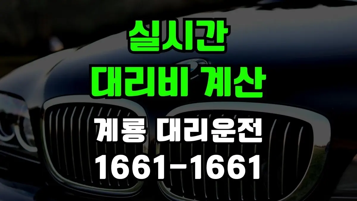 계룡 대리운전