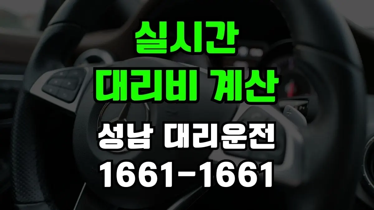 성남대리운전